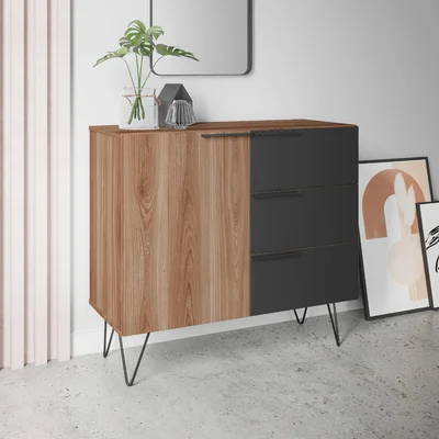 Beekman 35.43 Sideboard With 2 Shelves In Brown And Pink