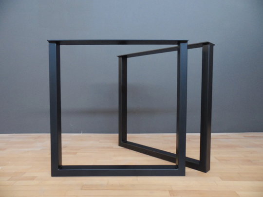 Metal Table Legs, 28" Steel Desk Frame Legs, 24" Base, Height 25" To 30" Set(2