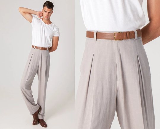 Men Argentine Tango Pants, Men's Summer Evening Latin Dance Modern Event Trousers, Comfortable Loose Pants