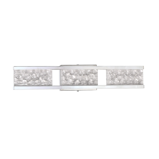 Callavio 3-Light-LED Chrome Vanity Light with Glass Shade