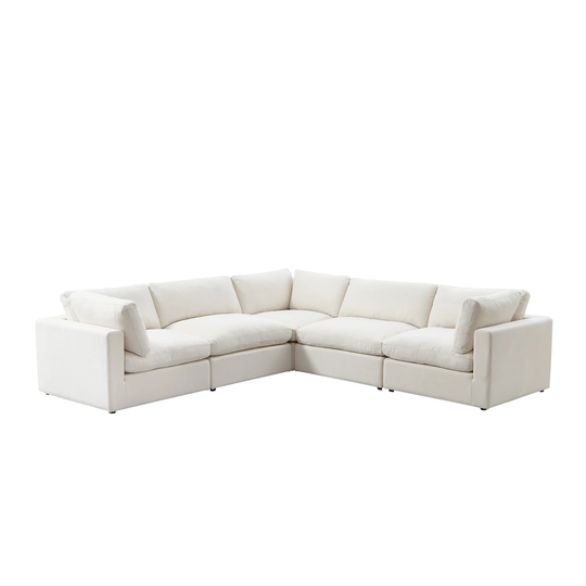 Braeden Modular L-Sectional Linen Upholstered Sofa For Living Room