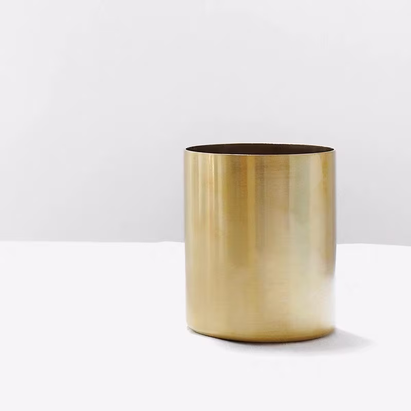 Brass Pencil Holder/Brass Pen Flower Pot/Solid Desk Accessory/Desk Storage & Organization