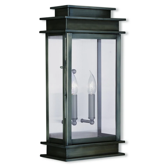 Giuseppe Lighting Two Light Outdoor Wall Lantern Princeton Vintage - Exact Size