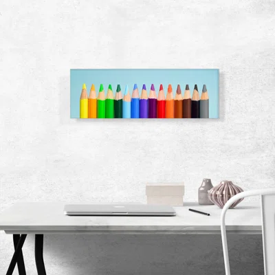 Color Pencils Home Decor - Wrapped Canvas Panoramic Photograph Print