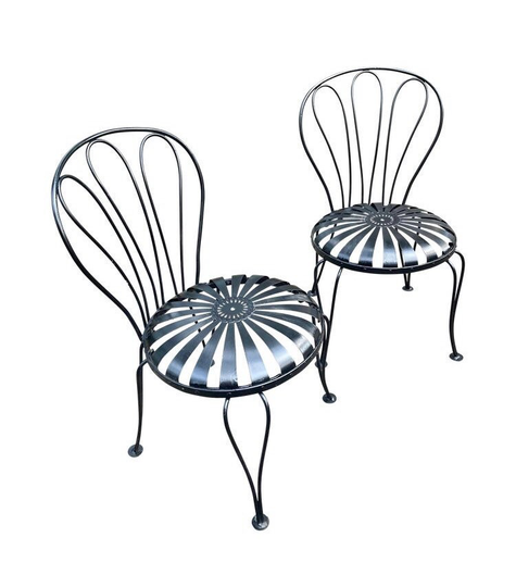 Francois Carre Patio Garden Chairs/A Pair
