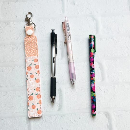 Orange Pen Or Pencil Holder Keychain For Lanyard, Stylus Holder, Pen Case, Holder, Teacher Lanyard Gift Idea, Nurse