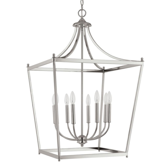 Stanton Polished Nickel 8-light Foyer Pendant - Polished Nickel - Polished Nickel
