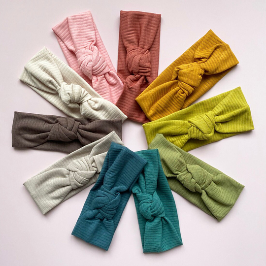 Color Pop Colorful Knot Tie Stretchy Headband Hair Wrap Accessory | Baby Girl Newborn 0-12 Months Toddlers Small Children
