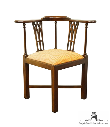 High End Vintage Solid Mahogany Traditional Style Accent Corner Chair