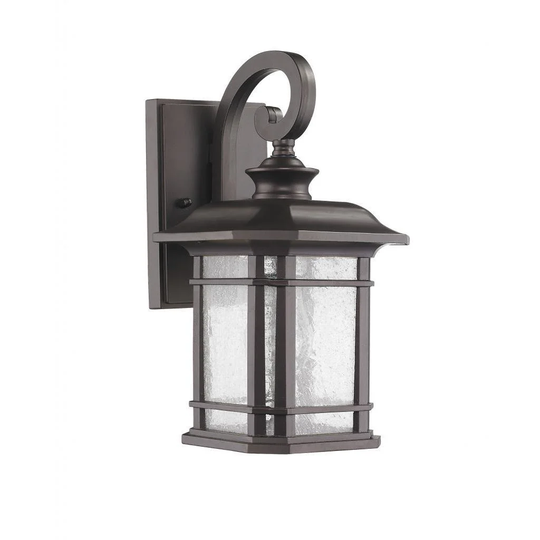1-light Bronze Outdoor Wall Light Fixture