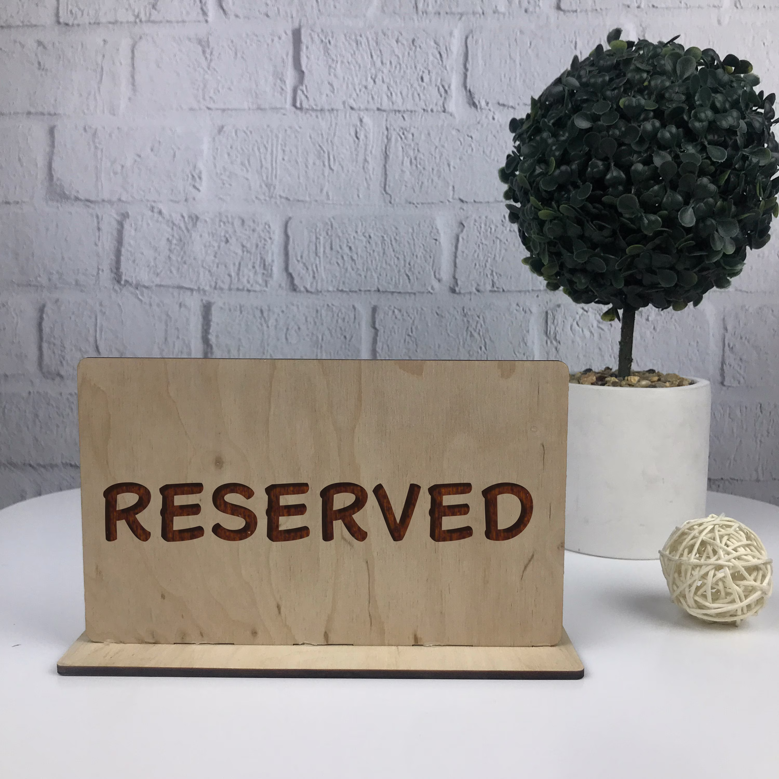 Reserved Signs Wood Table Decor Custom Sign Wooden Rustic Board Restaurant Seating