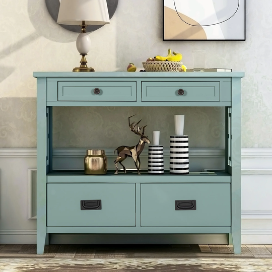 36'' Modern Console Table Sideboard Cabinet Side End Table Sofa Table with 4 Drawers and 1 Shelf