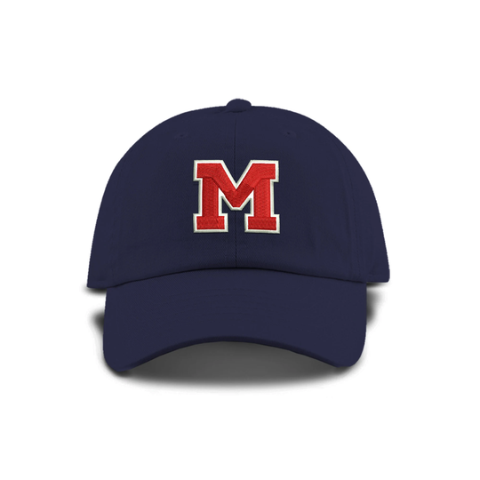 Adult 2 Color Sports Initial Monogram Baseball Cap - Custom Hat & Embroidery