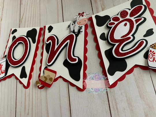 Cfa Inspired High Chair Banner, Bday, Birthday First Birthday, Bday Banner