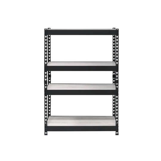 4 Tier Shelf Bookshelf in Natural and Black Finish
