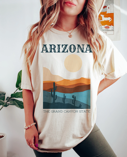Comfort Colors Arizona Shirt Tee Gifts Desert Graphic Grand Canyon Southwest Vibes