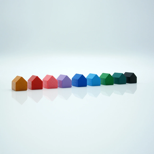 Wooden Settlement/House Token [24 Colors Options] Catan/Board Games/Pnp 14x12x10mm