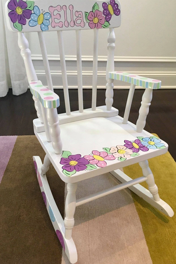 Children Personalized & Hand Painted Rocking Chair