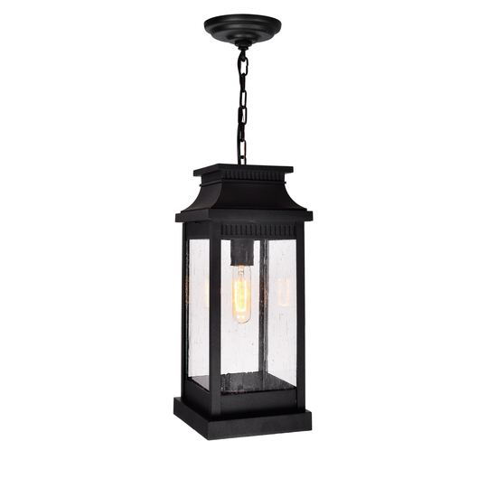 Milford 1-Light Black Outdoor Pendant Light