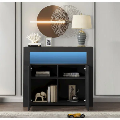 Modern Sideboard Storage CabinetHigh Gloss With LED Light