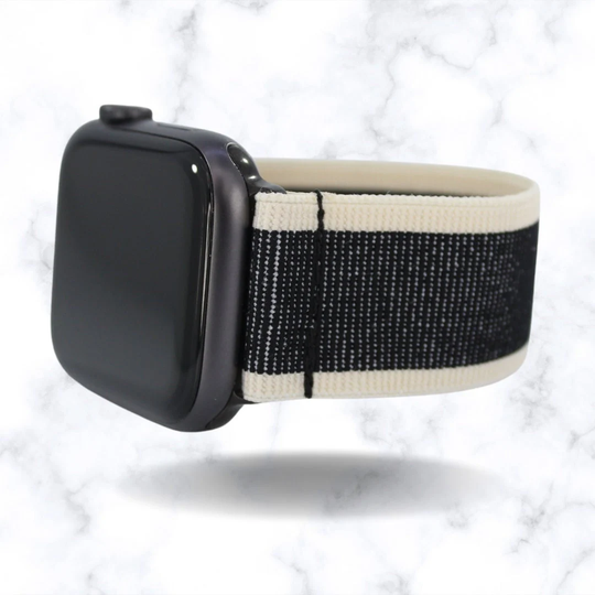 Elastic Watch Band For Apple - All Series | Models 1 8, Se, Ultra Tan Black Stripes Solid Dressy Winter Gift Holiday