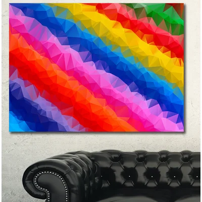 Polygonal Pencils - Wrapped Canvas Graphic Art Print