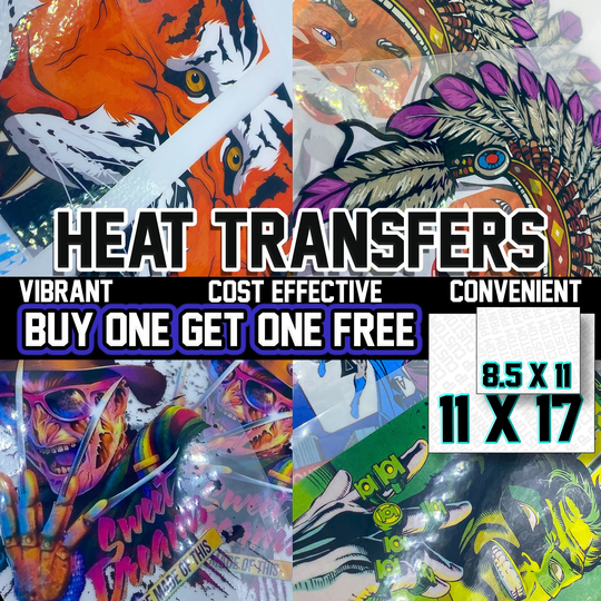 Direct To Film Full Color Ready Press Heat Transfers