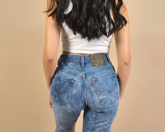 Levi's 517 Bootcut Low Rise Tie Dye Vintage Denim Jeans