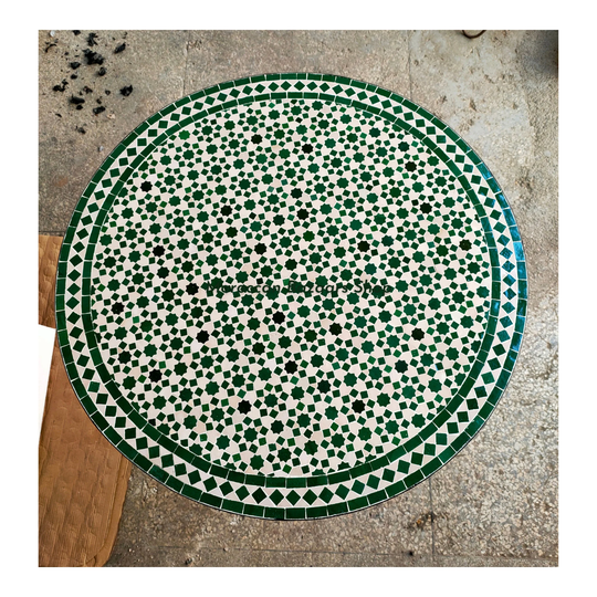 Moroccan Mosaic Table Handmade Dinner Table, Outdoor/ Indoor Round Table, Multicolors, Home Decor