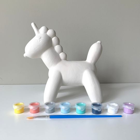 Balloon Unicorn Bank, Pottery Painting Kit, Painting At Home Pottery For Kids, Birthday Party Craft Kit, Kits