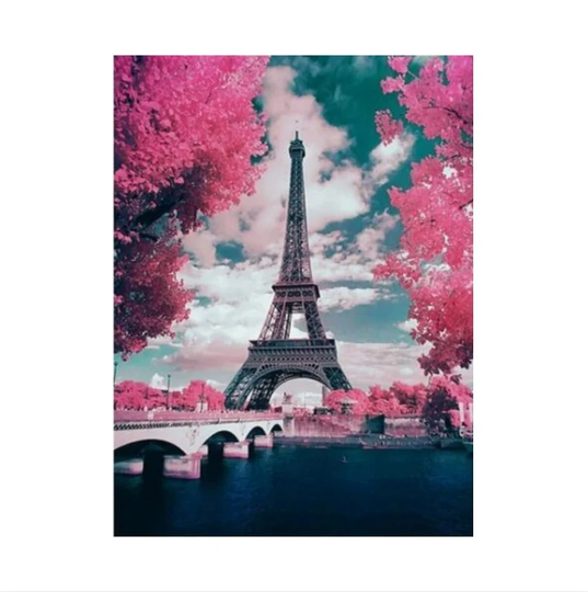Paris Full Drill Diamond Painting Kit 5D Cross Stitch Paint With Diamonds Mosaic Dotz Kit, 30x40cm