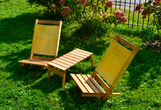 Low Chairs & Table Set, Vintage Concert Lawn Seats, Beach Chairs, Portable Picnic Set