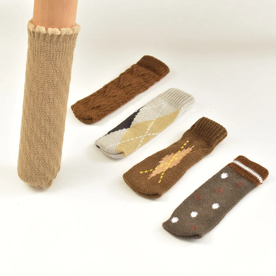 Chair Legs Socks Door Handle Covers Wool Protectors Feet Pads No Slip For Table Furniture Elastic Floor Slip Caps