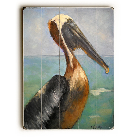 King of Flock - Planked Wood Wall Decor by Carol Schiff - Multi-Color