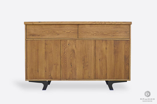 Oak Chest Of Drawers Industrial Sideboard Solid Wood Dresser 2 Bedroom Furniture Handmade By Rawood Vita Ii