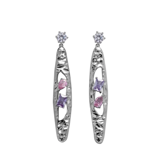 Dreamy Abstract Color Dangle Earring Colorful Crystal Earrings Drop Rhinestone Statement Gift For Her