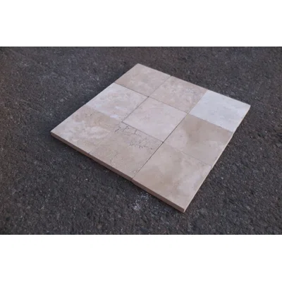 16" x 16" Travertine Stone Look Wall & Floor Tile