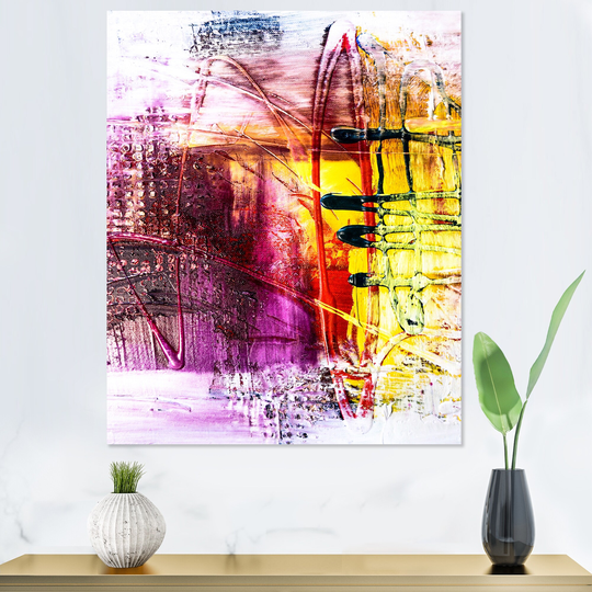 Designart 'Modern Energetic Color Dance VI' Modern Canvas artwork