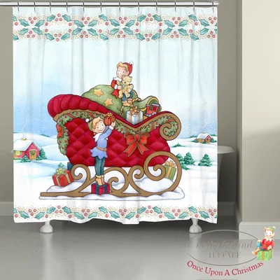 kathy ireland HOME Once Upon A Christmas 71" x 72" Shower Curtain