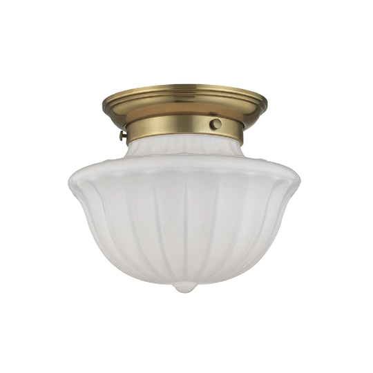 Hudson Valley Dutchess 1-light Aged Brass Small Flush Mount