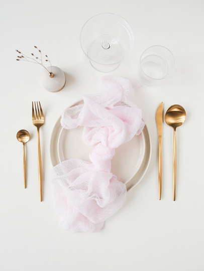 Pink Wedding Napkins Wedding Table Decor Cheesecloth Rustic Gauze Cheese Cloth Boho Rehearsal Dinner