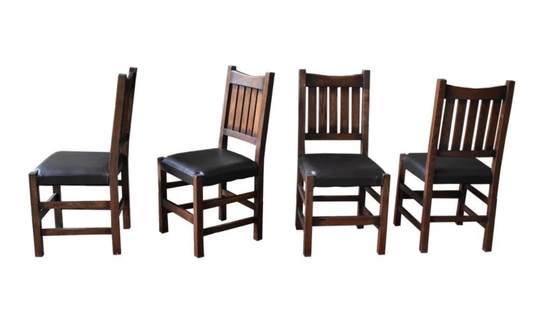 Set Of 6 - Mission Spindle Dining Side Chair #240