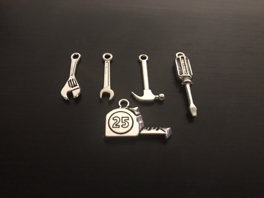 Tool Charm, Charms & Pendants, Dad Pendant, Wrench Hammer Screwdriver Tape Measure Wholesale
