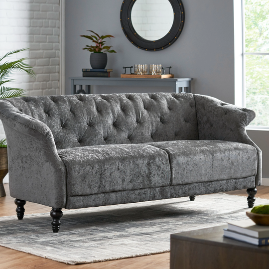 Morganton Indoor Tufted 3-seater Sofa by Christopher Knight Home