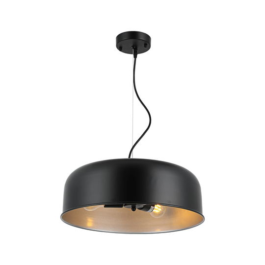 3-light Black/Silver Hanging Pendant