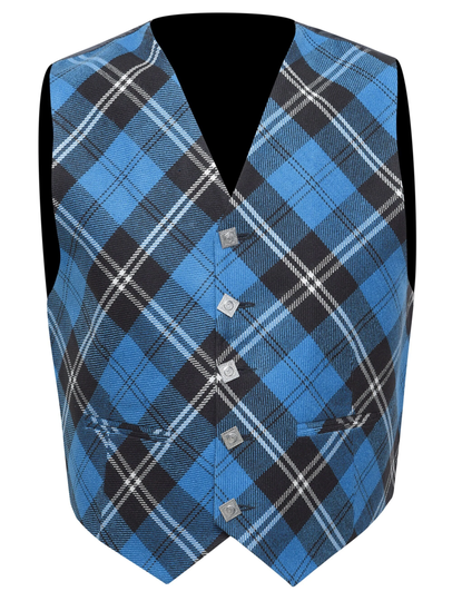 Clearance Sale Scottish/Irish Formal Cross Pattern Blue Ramsay Tartan Waistcoat/Vest, Mens Scottish Waistcoat, Kilt Vest, Celtic, Highland
