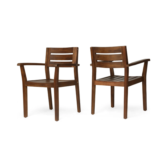 Stamford Acacia Wood Dining Chair (Set of 2) by Christopher Knight Home