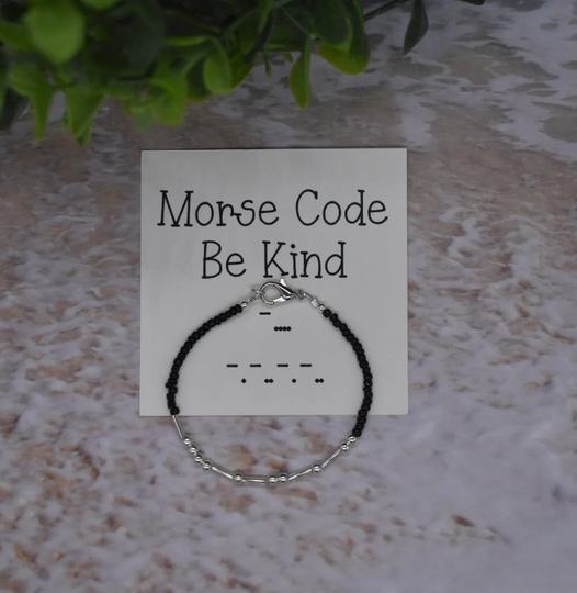 Morse Code Bracelet, Friendship Bracelets, Seed Bead Gift For Her, Be Kind Bracelets