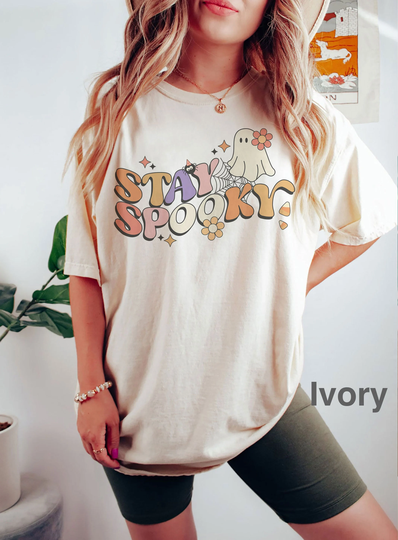 Comfort Colors® Retro Halloween T-Shirt, Vintage Ghost Shirt, Fall Iprintasty Halloween