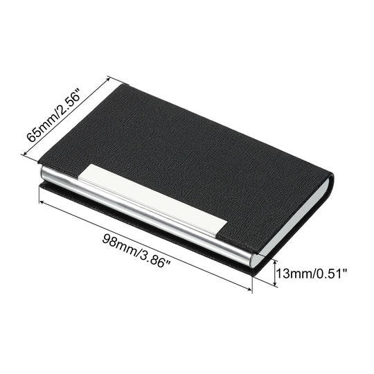 3.86x2.56x0.5 Inch Business Name Card Holder Case Magnetic Closure